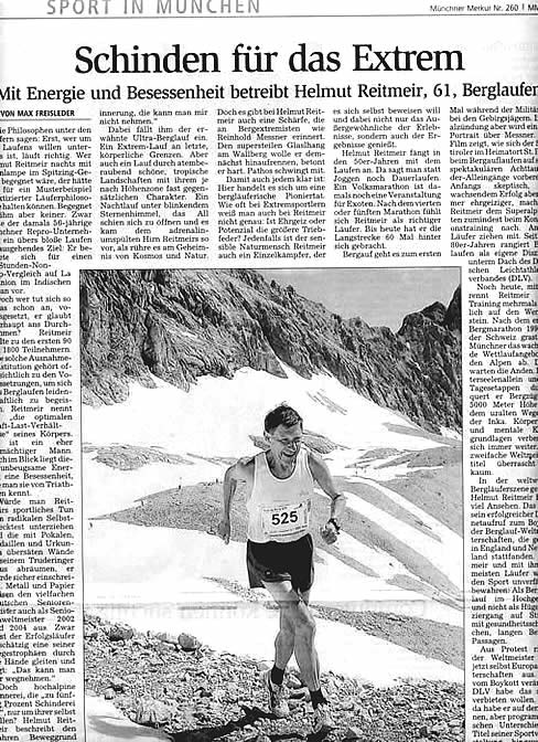 Helmut Reitmeir viermaliger Sieger Zugspitz Extrem Berglauf